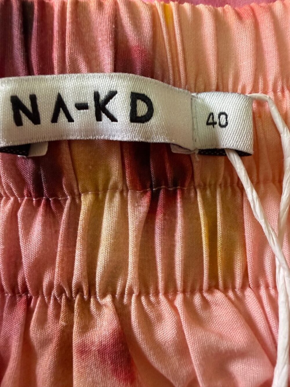 NA-KD Balloon Hem Dress Floral Pink EU 40 Adjustable Straps Party Summer NWT - Picture 5 of 8